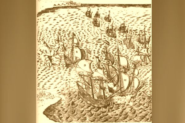 Bitwa pod Oliwą w roku 1627 // źródło: wikimedia commons