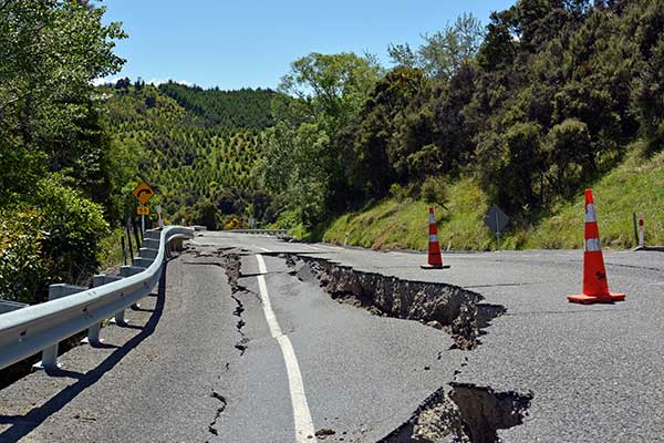 Kaikoura w Nowej Zelandii, ostatnie trzęsienie Ziemi, fot. NigelSpiers / Shutterstock.com